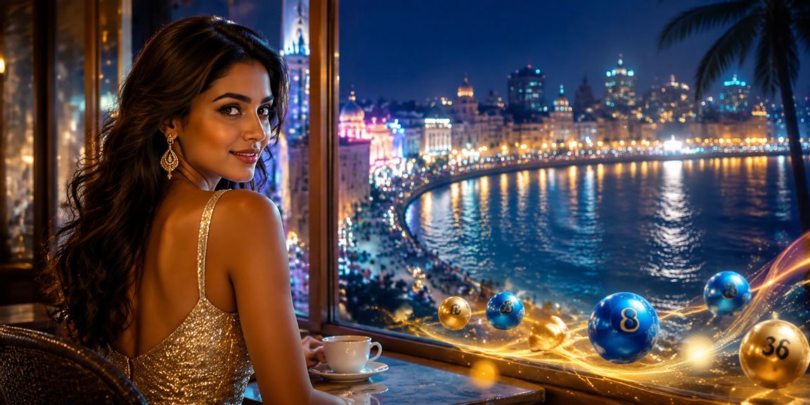 Blue and gold lottery tickets displayed in Delhi Connaught Place market